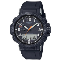 【CASIO 卡西歐】PRO TREK太陽能電波手錶(黑 PRW-50Y-1A)
