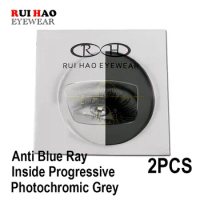 1.56 1.61 1.67 Anti Blue Ray Photochromic Grey Lenses HMC Optical Progressive Lens Customize Prescription Glasses