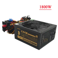 PC Server Case PSU 1800W ETH Aasic Bitcoin Mining Rig Power Supply ATX Source For RX 470 480 570 1060 6 GPU Miner PSU 1600W