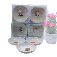 Souvenir Perbikahan Mangkok Bulat Grigi Melamin Kemasan Mika Motif (50pcs)