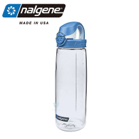 美國Nalgene 650cc OTF運動型水壼 透明/藍蓋 NGN5565-2024