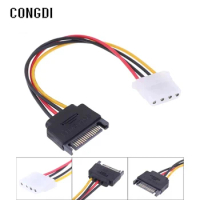 4 Pin Molex IDE To 15 Pin SATA Power Cable Male To Female SATA Extension Cord Hard Drive Disk Power Supply Cable Adapter For PC
