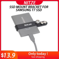NITZE SSD MOUNT BRACKET FOR SAMSUNG T7 SSD - N42-T7 can be firmly attached onto the camera cage via 2 1/4” screws on the side