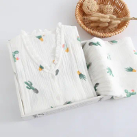 100% Cotton Pyjamas New Women Maternity Lounge Wear Sleepwear Nursing Pajama For Pregnant Spring Autumn Cotton Pregnancy Pijama