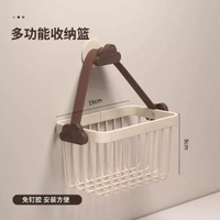 廚房薑蒜收納籃胡桃木雲朵手提小掛籃薑蒜蔥壁掛果蔬籃框平行進口