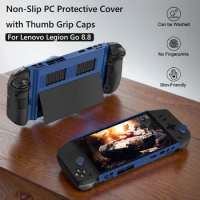 Protective Case PC Shock-Absorption Protection Cover Non-Slip with 4 Thumb Grip Caps for Lenovo Legion Go Gaming Handheld 2023