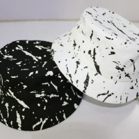 Bucket Hat With Full Logo Printed Around Sun Hat Unisex Outdoor Cap Anti UV Wide Brim High Quality