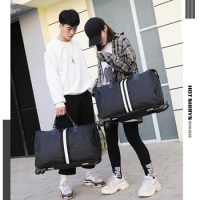 Women Hand Luggage Boarding Bag Trolly Large Capacity Waterproof Luggage Trolley Case with Wheels Girl Suitcase Shopping Trolley
