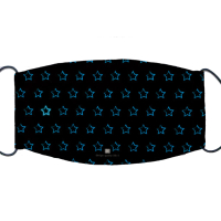 【IHERMI】低調藍星 個性口罩 台灣製(耐用 舒適 透氣 可水洗 重複使用 創意 幾何 清新)