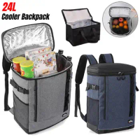 24L Cooler Backpack Thermal Bag Waterproof Thickened Cooler Bag Large Insulated Bag Picnic Cooler Backpack Refrigerator Bag