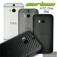 Textured CARBON Fibre Skin Wrap Sticker Cover Decal NOT CASE for HTC ONE M8