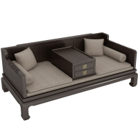 家具 新中式羅漢床沙發組合轉角貴妃大戶型客廳沙發禪意木家具