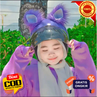 Kuping Helm Bulu Lucu / Aksesoris Helm Kuping Bulu