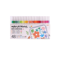 Acrylic Marker 節奏48色壓克力丙烯馬克筆/彩色筆/麥克筆/嘜克筆/美工筆/彩繪筆 AC-300