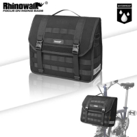 Rhinowalk Bicycle Handlebar Bag Waterproof Quick Release Bike Front Tube Bag For Brompton Multifunctional Storage Shoulder Pack