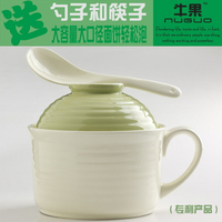 包郵韓日式 帶蓋陶瓷泡面碗 泡面杯 早餐碗 麥片杯 學生飯碗 湯碗