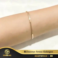 GELANG RANTE EMAS PLAT MINI VIRAL FASHION 17K - SUMBER MAS 5 GR