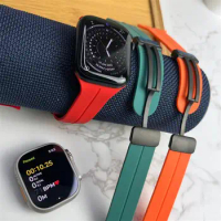 Magnetic Strap For Apple watch band 44mm 45mm 49mm 41mm 42mm 38mm Silicone Sport Bracelet iWatch Series ultra 6 5 3 7 8 se 40mm