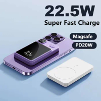 20000mAh Portable Magnetic Qi Wireless Charger Power Bank 22.5W Fast Charging for iPhone Samsung Huawei Xiaomi Mini Powerbank