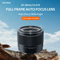 VILTROX 20mm F2.8 Sony E Mount Lens Full Frame Ultra Wide Angle Auto Focus Vlog Lens for Sony Mount Camera Lens A7C2 A6400 FX30