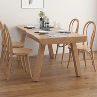 北歐 餐桌 餐桌椅組合 日式原木餐桌家用小戶型吃飯桌實木桌椅組合服裝展示桌簡約泡茶桌