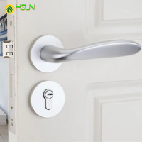 Indoor lockset alumina Split lock Solid wood locks white Space aluminum Handle door lock Bedroom No fading