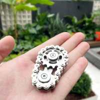 Mainan logam gear rantai baharu, fidget spinner, gear rantai EDC, jualan borong