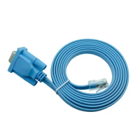 1.8m DB9P RJ45 Console Cable RJ 45 Ethernet To RS232 DB9 Port Serial Routers Network Cable For Cisco Switch Router Blue