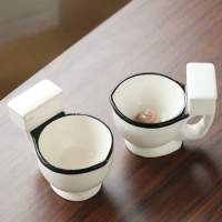 300ml Toilet Ceramic Mug Coffee Tea Milk Ice Cream Cup Water Cup Christmas gifts