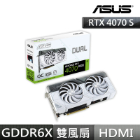 【ASUS 華碩】DUAL-RTX4070S-O12G-WHITE 顯示卡+華碩 VG32AQL1A 32型 2K HDR曲面電競螢幕(V+L組合2-4)