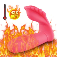 Heating Dildo Vibrator, Wireless Remote Sex toys Vibrating Panties Vibrators for Women Clitoris Stimulator Double Stimulation