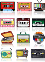 XunYee 12 Pcs Backpack Pins Cute Pins for Men Women Lapel Badges for Jackets Shirts Hat Aesthetic Vi