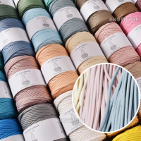 5.0MM Polyester Chunky String 100yds Macrame Cord for Bag making and Handmade Accessories Polyester Macrame Braided Rope