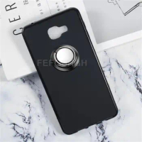 For Samsung Galaxy A9 Pro 2016 A910 A9100 A910F Back Ring Holder Bracket TPU Soft Silicone protect Case Anti falling shell