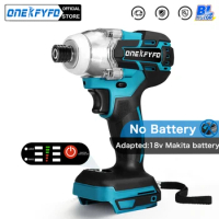 18V Cordless Electric Screwdriver Speed Brushless Impact Wrench Rechargable Drill Driver LED Light For Makita Battery