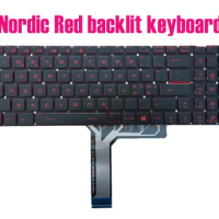 Nordic Red backlit keyboard for MSI Alpha 15 A4DE(MS-16UK) Bravo 17 A4DDR(MS-17FK)