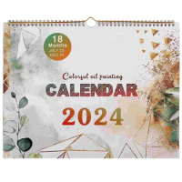 2024 Wall Calendar Family Monthly Spiral Calendars Planner Schedule To Do List Agenda Desk Calendar Organizer Office Home Decor