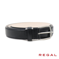 【REGAL】日本原廠經典扣式皮腰帶 黑色(ZR093-A)