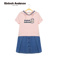 【Kinloch Anderson】連帽牛仔剪接甲兩件洋裝 金安德森女裝(粉)