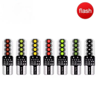 SEPASANG (2 BIJI) T10 Lampu Senja Truk 24 volt NYALA RUNNING KEDIP COB 1 WARNA Car