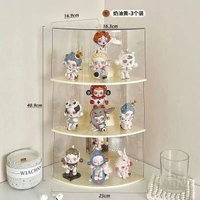 陽角展示架牆角手辦收納展示架泡泡瑪特展示盒公仔娃娃透明展示櫃
