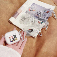 Cute Cartoon Transparent Case For 2021 New Airpods 3 Soft TPU Protective Case Bluetooth Headset Cases for Apple Airpods3 Shell
