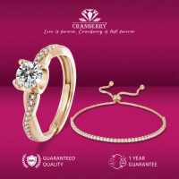 OS1-D75 Cincin & Gelang Wanita Cranberry Jewelry Premium Lapis Emas 18k Anti Luntur Anti Berubah War