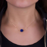 Blue Lapis necklace Lapis Lazuli necklace Gold Filled necklace
