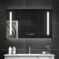 Bathroom Smart Mirror Cabinets Wall Mounted Makeup Mirror With Defroster Vanity Storage Cabinet Bathroom Mirror with Lights