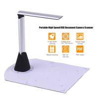 BK34 USB 2.0 Book Document 1s High Speed Scanner A4 Size 2592*1944 5MP HD Picture Camera Support OCR Function With LED Light