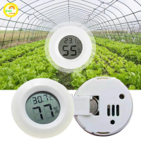 Termometer Kulkas Chiller Digital Bulat Monitor Suhu Kelembaban dengan Display LCD & Sensor Termomet
