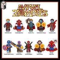 Zombie Spider Man Captain Doctor Strange Iron Man Thanos Đồ Chơi Lắp Ráp Mô Hình Siêu Anh Hùng Marv