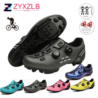 2024 New Cycling Sneaker Mtb with Cleats Men Carbon Sports Speed Bike Shoes Women Mountain Racing Flat SPD Road Cycling Footwear
