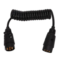 2m 7Pin Trailer Plug Socket Trailer Light Board Extension Cable Plug Socket Adapter for Vehicles Caravans RVs